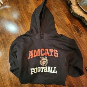 Gildan Black AMCATs Football Youth Large Hoodie Anna Maria